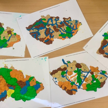 Mapa - modelujeme hory, nížiny a řeky v ČR